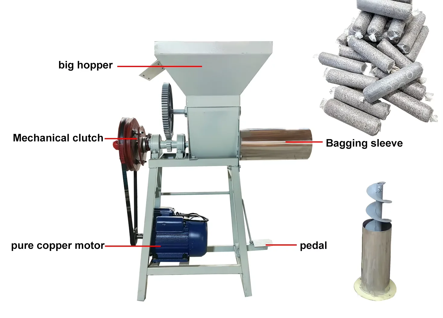 Máquina automática de ensacado de setas de embrague pequeño multifuncional, máquina de llenado de bolsas de hongos comestibles para uso comercial y industrial