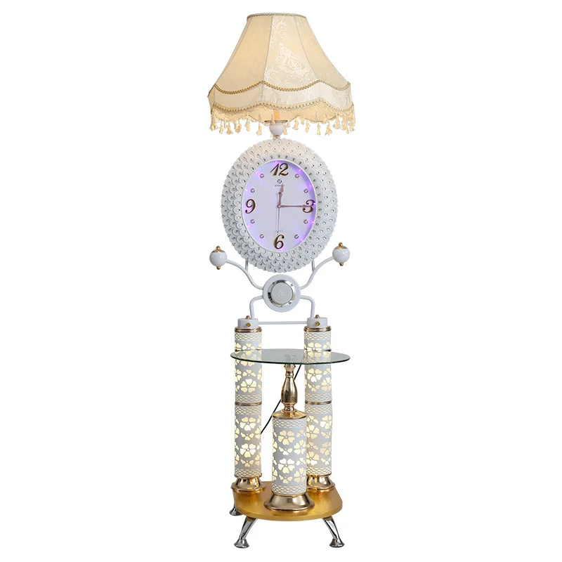 

European atmosphere, creative floor lamp fashionable living room clock coffee table floor lamps
