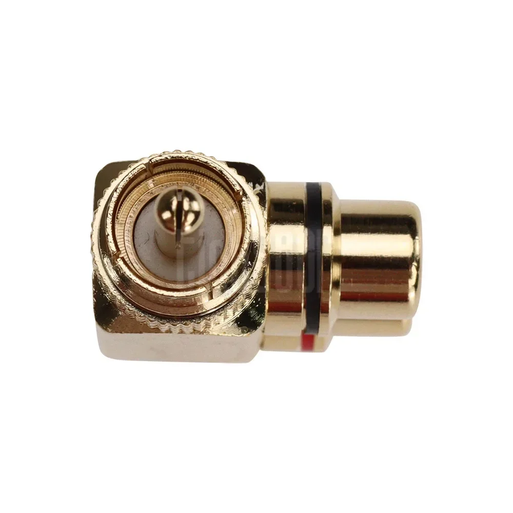 100pcs Gold Plated Copper RCA Audio F Splitter Plug Adapter Converter 1 Male to 2 Female Connector