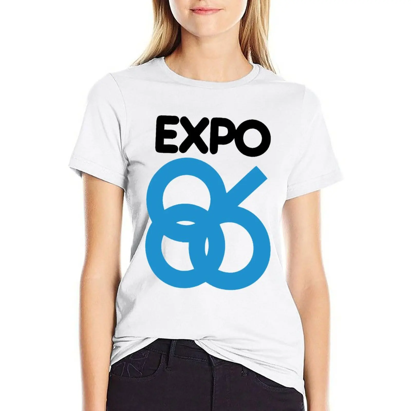 

Expo 86 Logo T-shirt cute clothes cute tops oversized workout shirts for Women