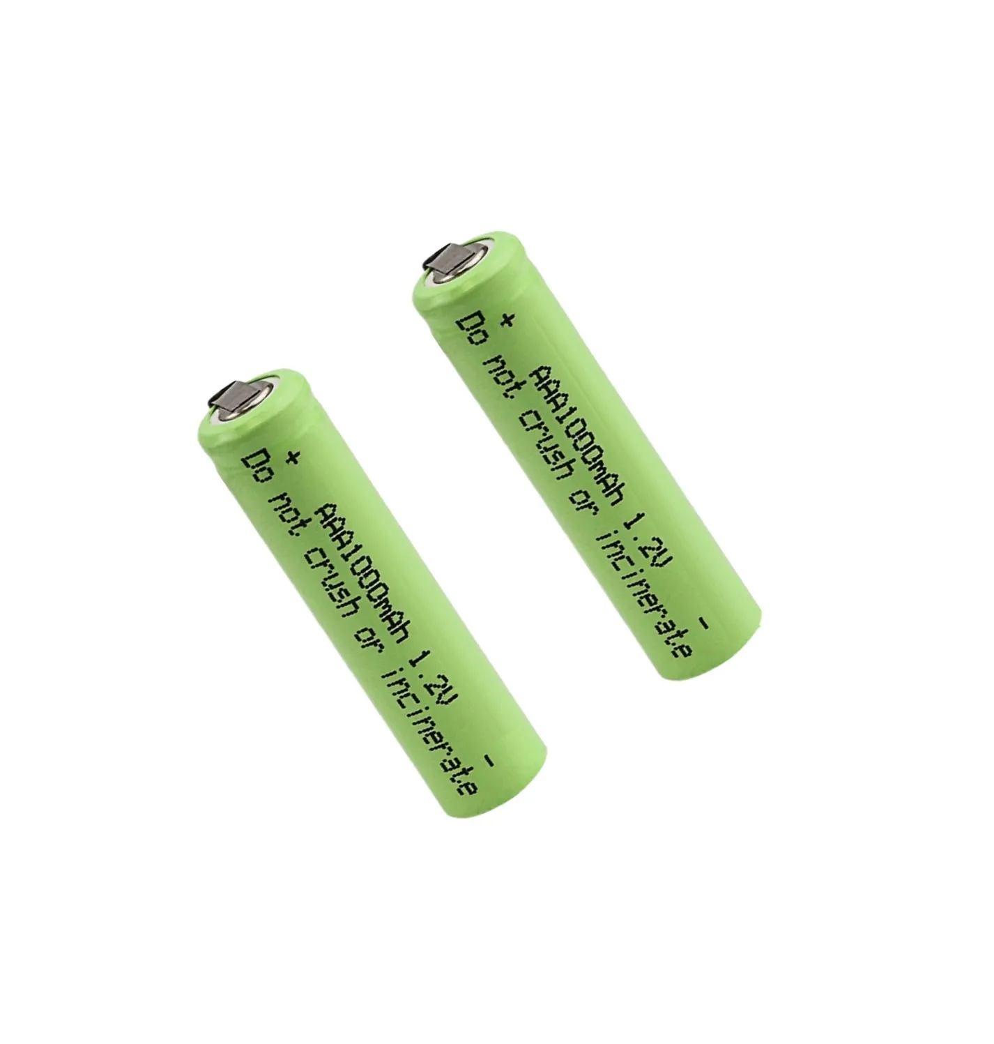 1.2V Ni-MH AAA 1000mAh akumulator w/Tabs kompatybilny z elektrycznymi maszynki do golenia szczoteczki do zębów o dużej mocy