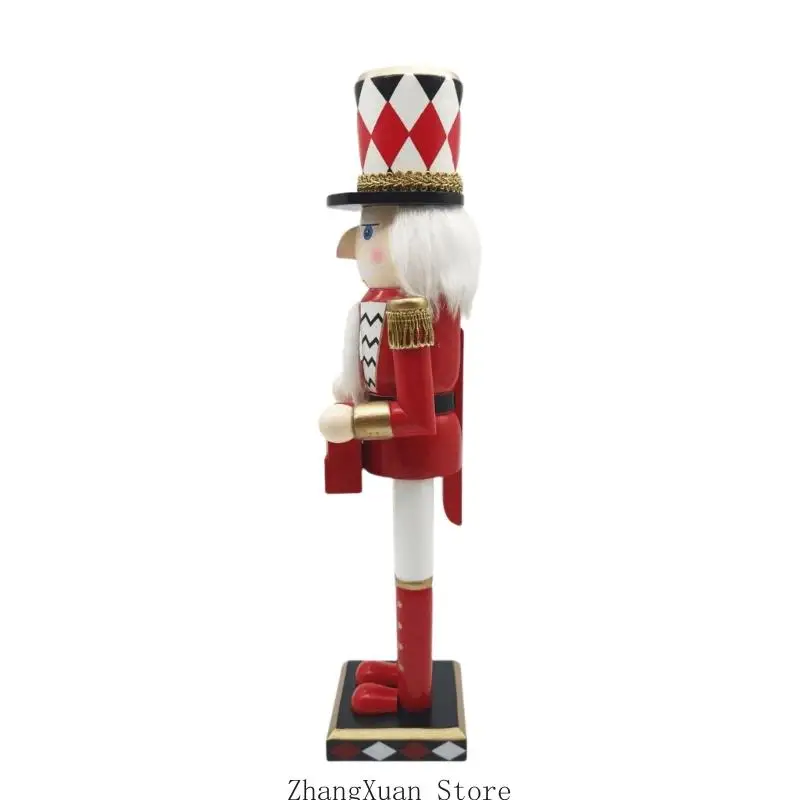 Weihnachts-Adventskalender aus Holz, freistehende Spielkarten-Soldat-Figur, Dekoration für saisonale Arrangements – Detail 7
