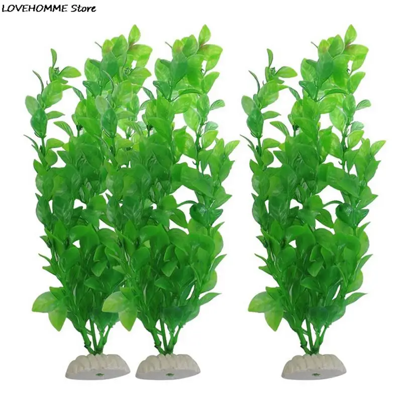 Artificial Plastic Water Plant Grass Aquarium Decorations Plants Fish Tank Grass Flower Ornament Decor Aquatic Accessories