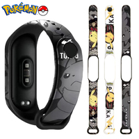 Pokemon Pikachu Watchbands for Xiaomi Mi Band 8 7 6 5 4 3 Cartoon Silicone Watch Strap for Mi4 Mi5 Mi6 Mi7 Mi8 Bracelet Gifts