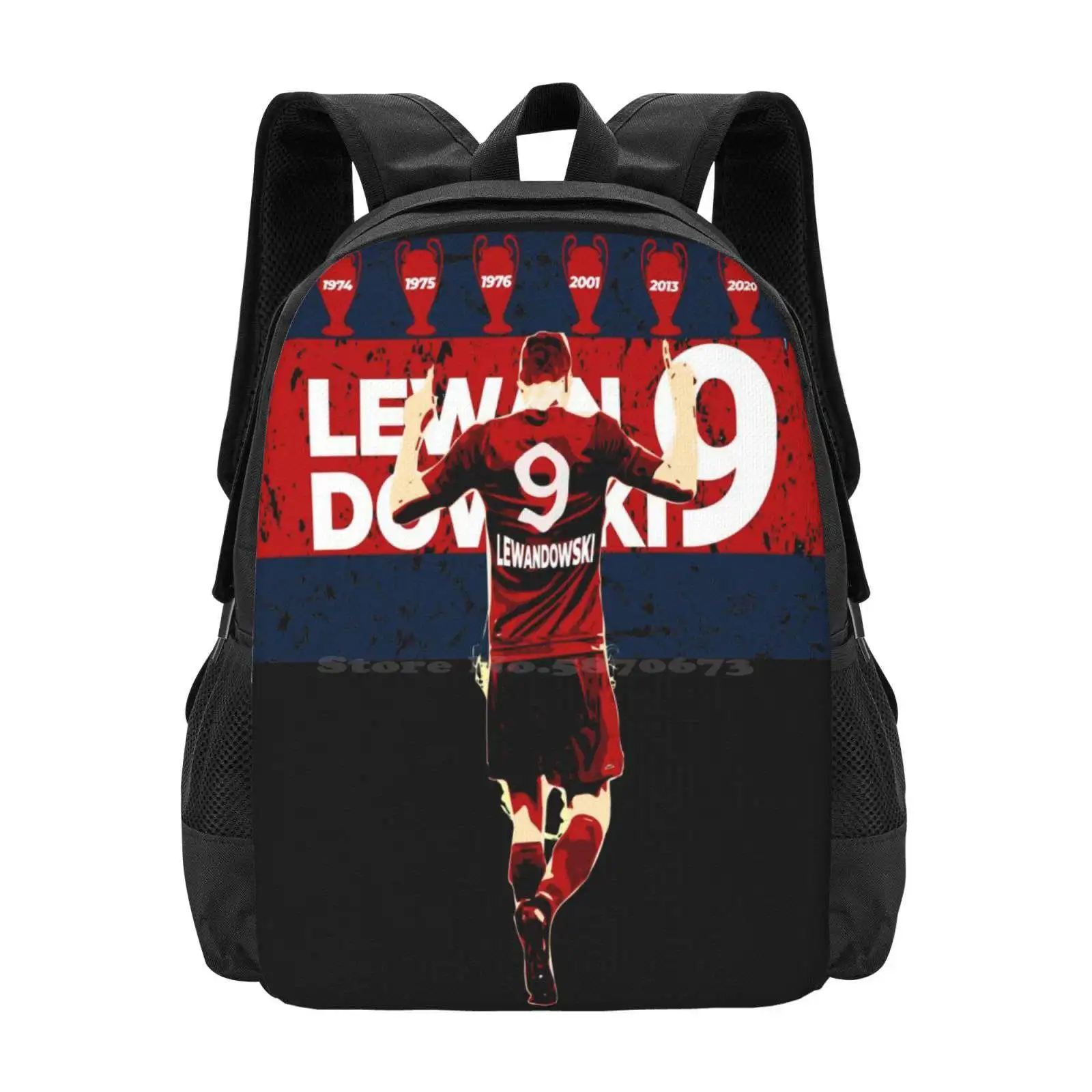 Robert Lewandowski _ Player Fashion Pattern Design Travel Laptop School Backpack Bag Robert Lewandowski Polish