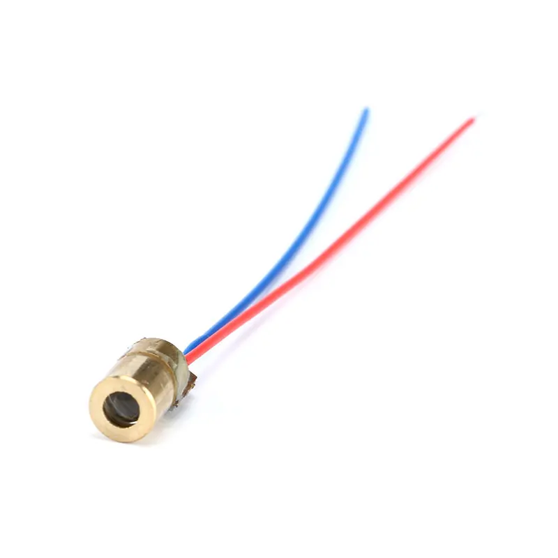 10/5PCS 5V 650nm Laser Diode Adjustable Laser Tube Copper Head 6mm Red Dot Laser Module