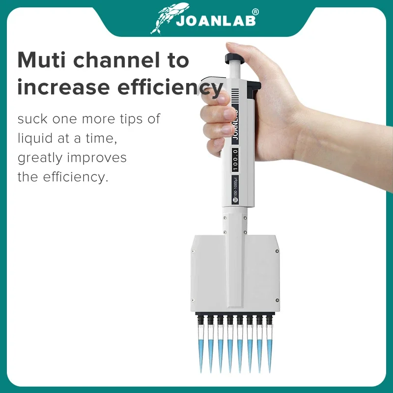 

JOANLAB 8 Channels Pipette 12 Channels Multichannel Pipette Lab Manual Digital Adjustable Micropipette