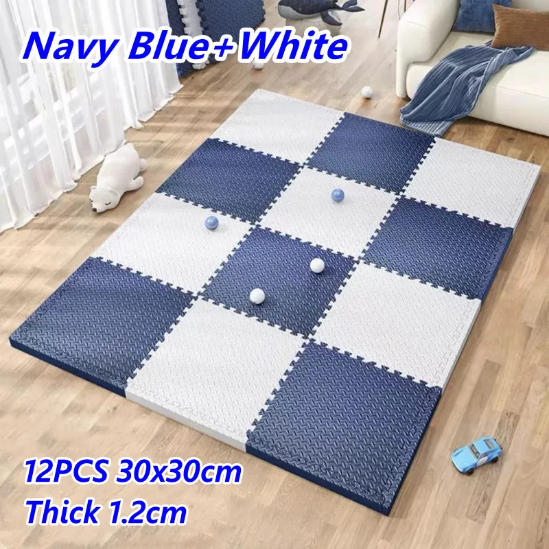 12PCS Baby Play Mat Thick 1.2cm Activities for Play Mats Tatame Baby Mat Playroom Mat Floor Noise Mat Puzzle Mat Crawling Mat