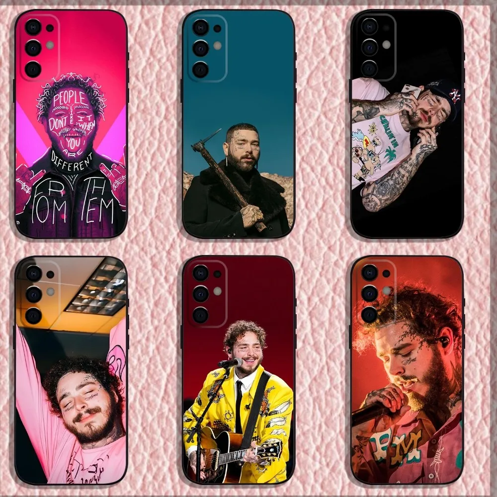 Poster Malon Singer  Phone Case For Samsung S25,S24,S21,S22,S23,S30,Ultra,S20,Plus,Fe,Lite,Note,10,9,5G Black Soft Shell