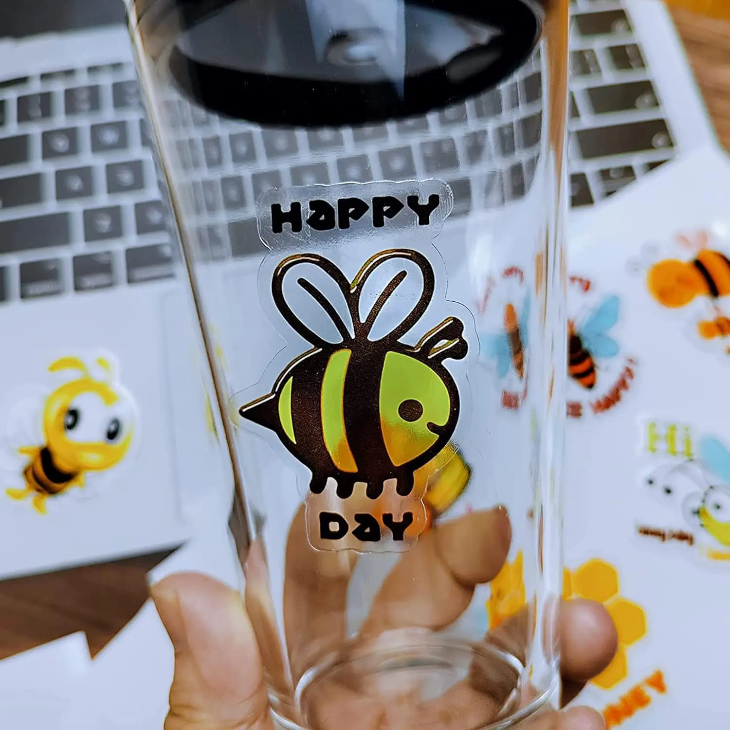 40 Sheets A4 Clear Printable Vinyl Sticker Paper for Inkjet Printer Non-Waterproof Sticker Paper