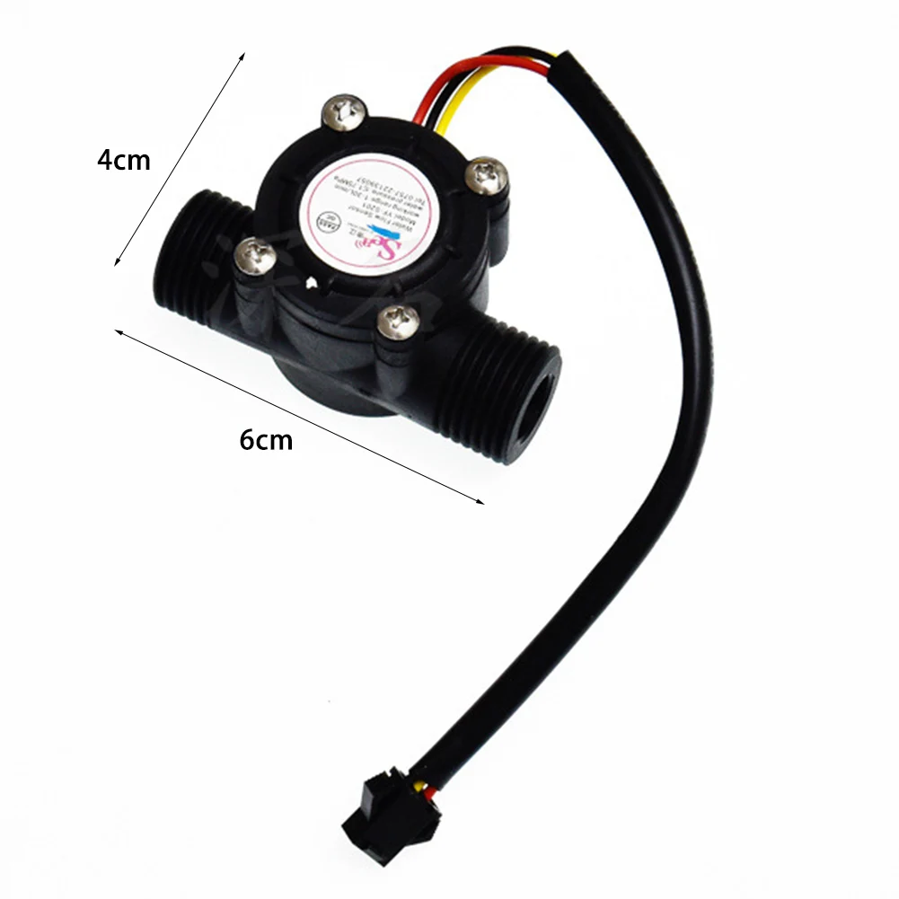 YF-S201 Water Flow Sensor 1.75MPa Hall Effect Flow Sensor DC 5-18V 1/2 Inch Water Control Liquid Flowmeter Flowmeter Counter