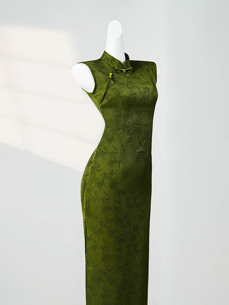 

Новое улучшенное китайское платье-ципао с цветочной вышивкой в классическом ретро-стиле для повседневной носки