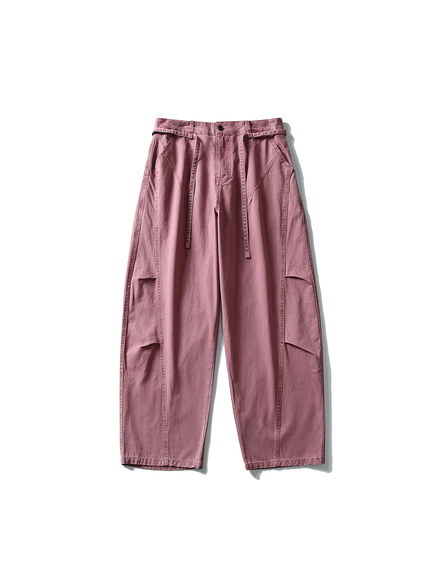 

Retro Japanese Sle Men's Casual Trousers Spring Season Waed Wide Leg Pants Folded Knife Design Comfortable Cotton Jeans