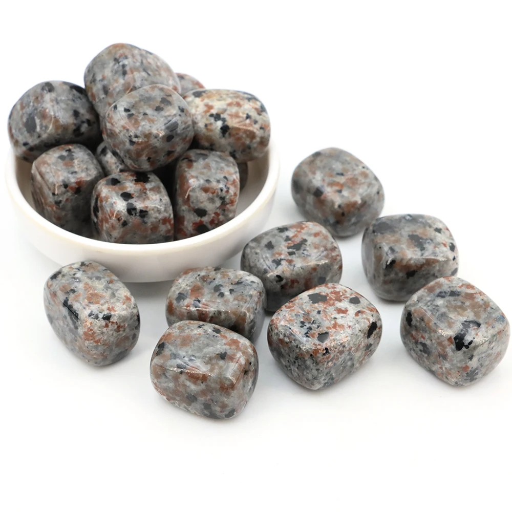 Natural Tumbled Stone Flame Stone Rutilated Reiki Healing Crystals Energy Minerals Gem Specimen Home Garden Tank Aquarium Decor