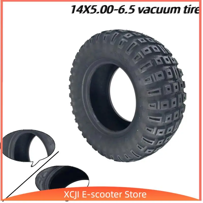

Бескамерная шина 14x5.0-6.5 для электросамокатов FLJ K6, E2, K14, 14 дюймов, высококачественная запасная часть