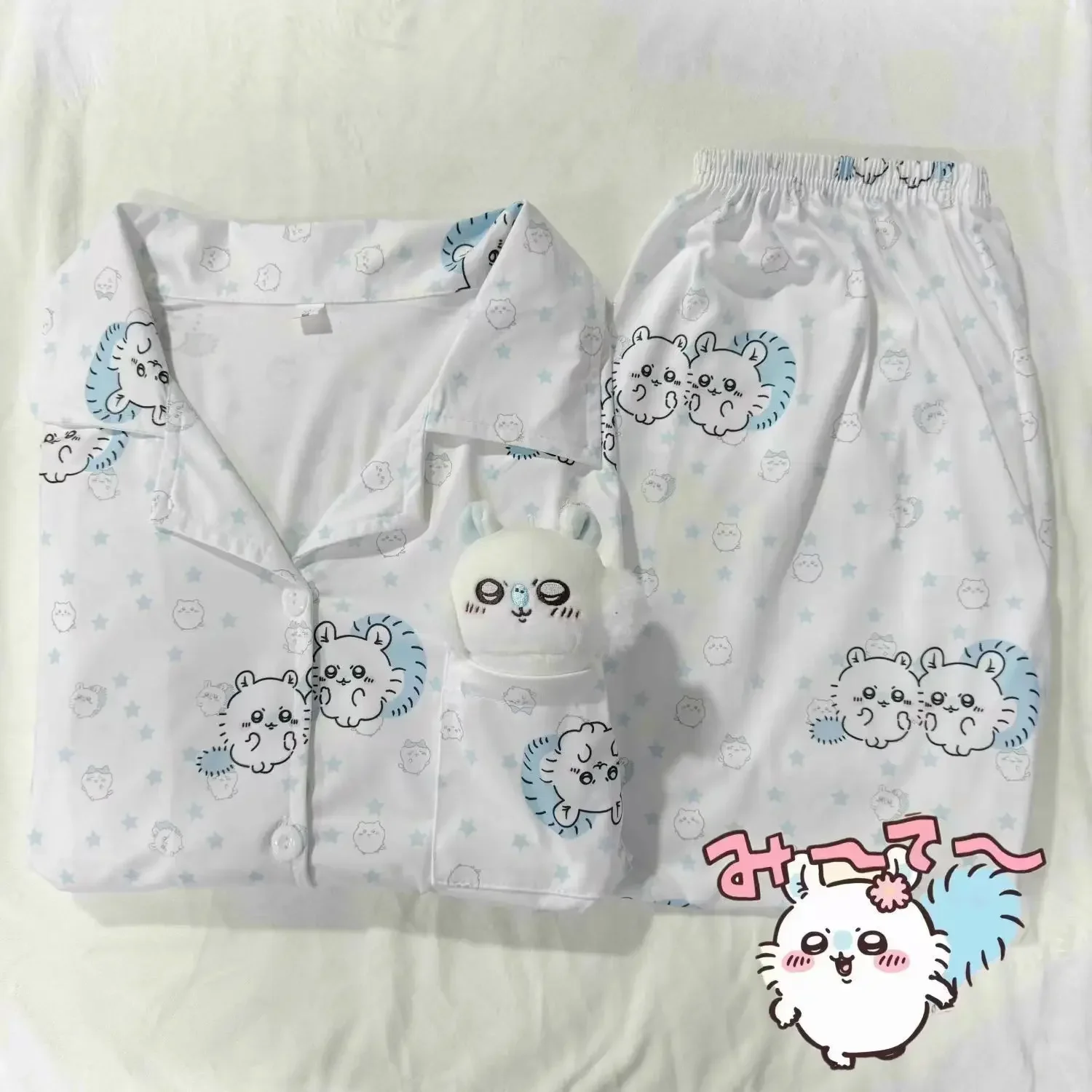 

Chiikawa Flying Squirrel Pajamas Summer Momonga Cartoon Kawaii Short-sleeved Shorts Home Clothes ちいかわ Animated Characters