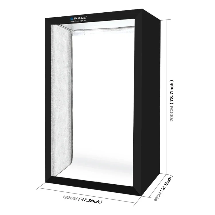 Foto Iluminação Tenda Tiro, Luz Branca, Photo Box, 200cm, 6 Luz