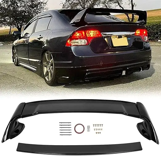 

Spoiler Wing of Trunk Is Suitable for ABS Trunk Spoiler Wing of Honda Civic 4-door Car From 2006 to 2011Paint Glossy Black