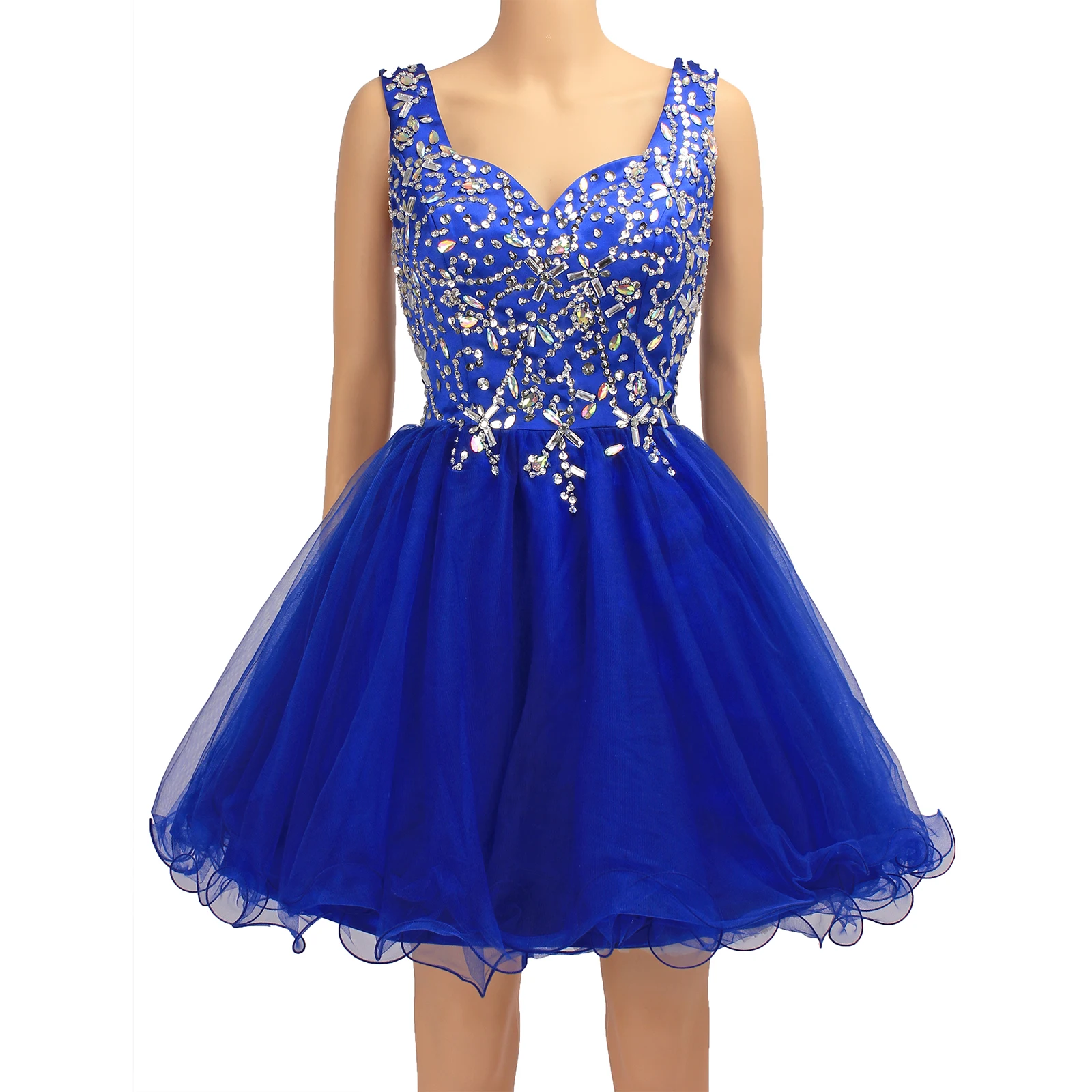 

Charmingbridal A-line Sweetheart Homecoming Dress Sleeveless Royal Blue Cocktail Party Short Prom Dress Vestidos De Graduación