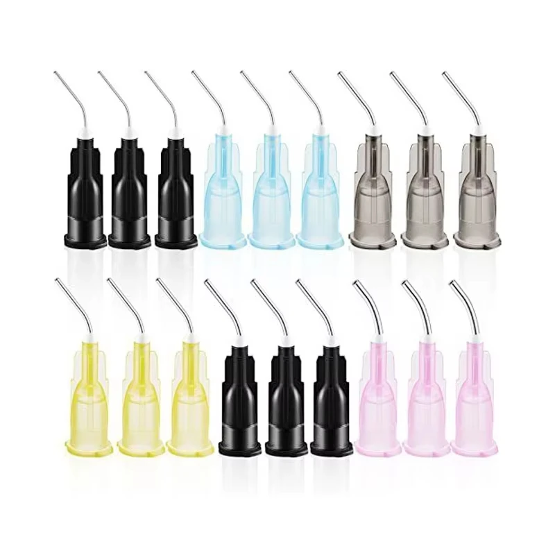 

600 шт., изогнутые насадки для ирригации, герметик для стоматологического потока, Etchant, композитная смола, кислотный реагент, удерживающие насадки для шприцев, оборудование