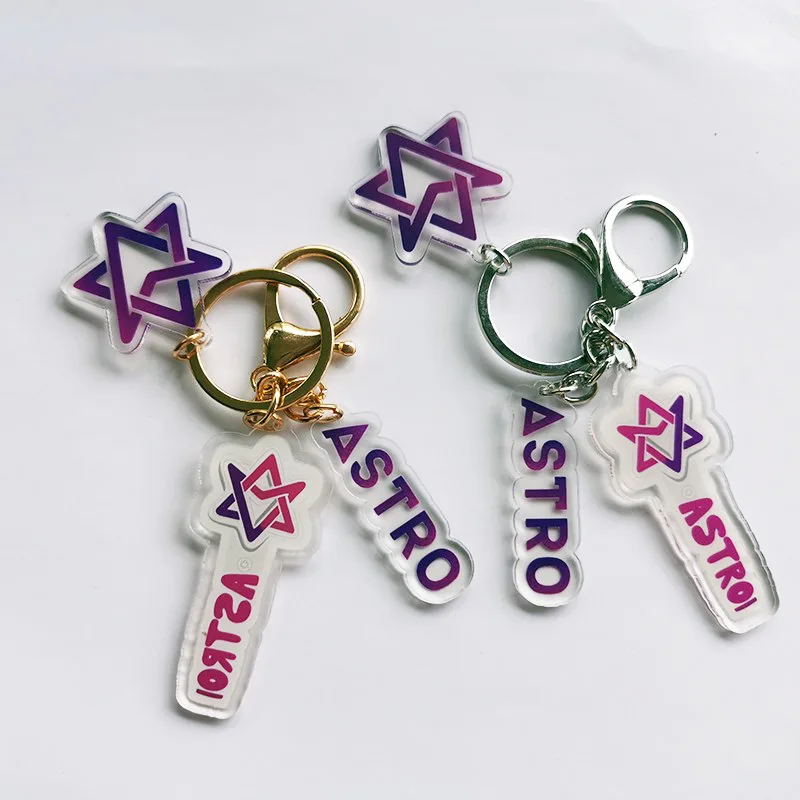 Kpop ASTRO Acrylic Keychain New Key Chain Accessories Key Ring Cute Pendant Keyring Gifts Fans Collection