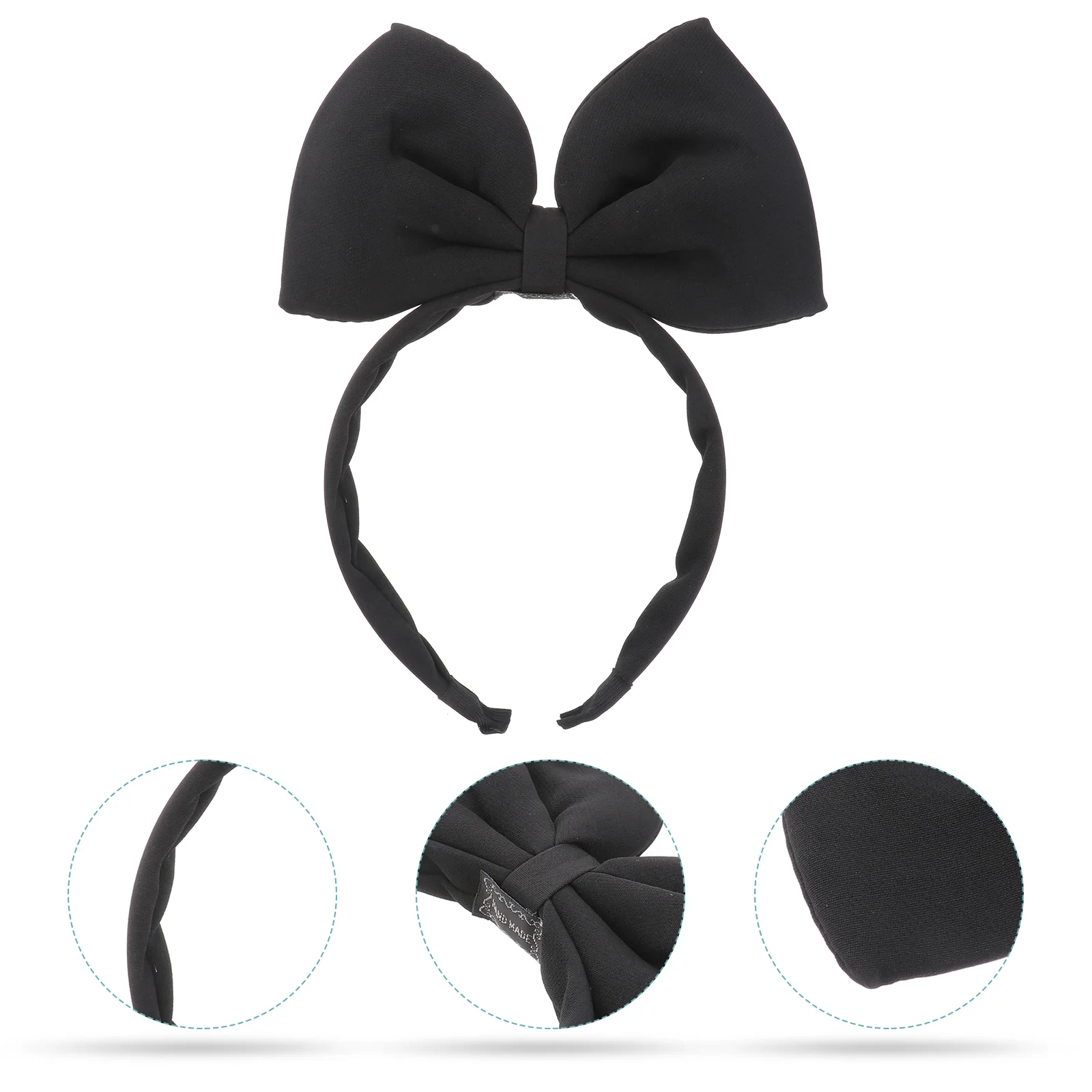 

Black Bow Baby Hair Ties Christmasn Hoops Girl Kids Hairband Miss Newborn Headbands Accessories