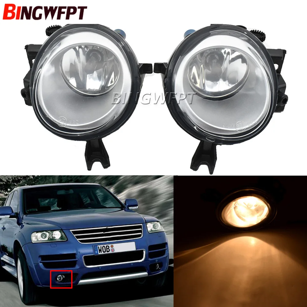 1 coppia di alta qualità fendinebbia per auto per VW Touareg 2003 2004 2005 2006 2007 2008 2009 2010 fendinebbia alogena anteriore