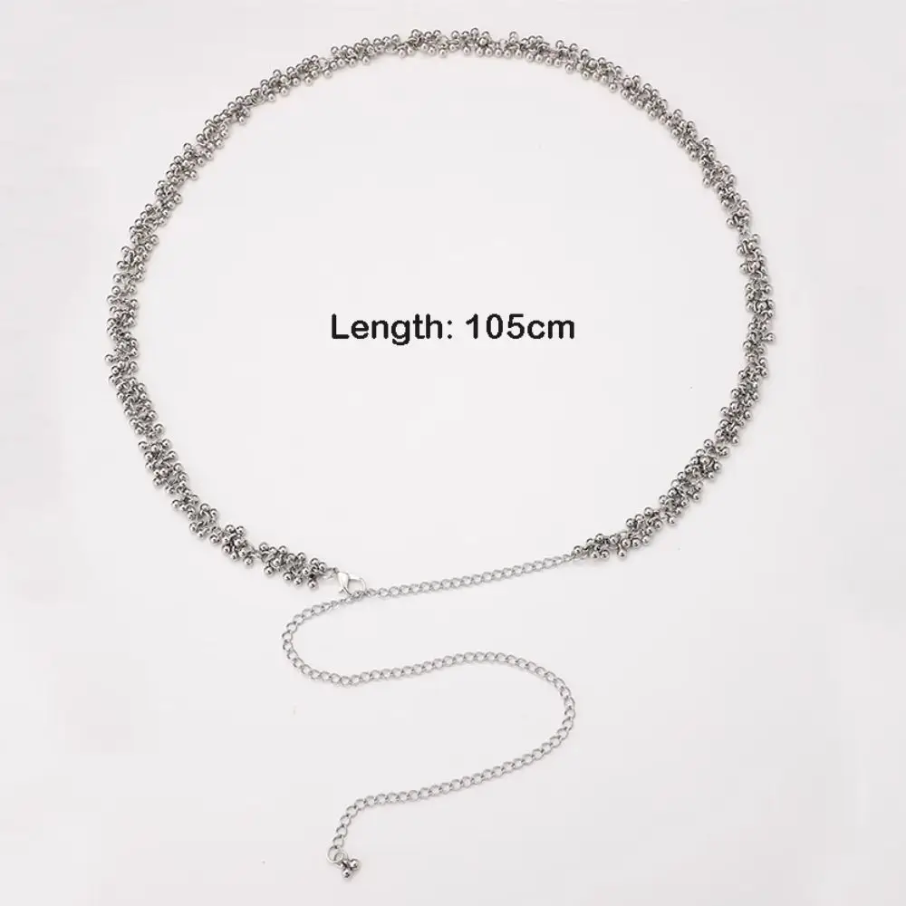 عادية خمر المرأة الخصر سلسلة الفضة قابل للتعديل شرابة الخصر سلسلة تنوعا تنورة حزام المرأة مجوهرات للجسم الزخرفية #6