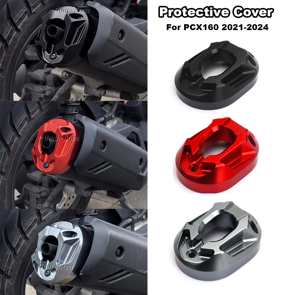 

For Honda PCX160 PCX 160 2021 2022 2023 2024 Motorcycle accessories exhaust port protection cover guard shield mounting