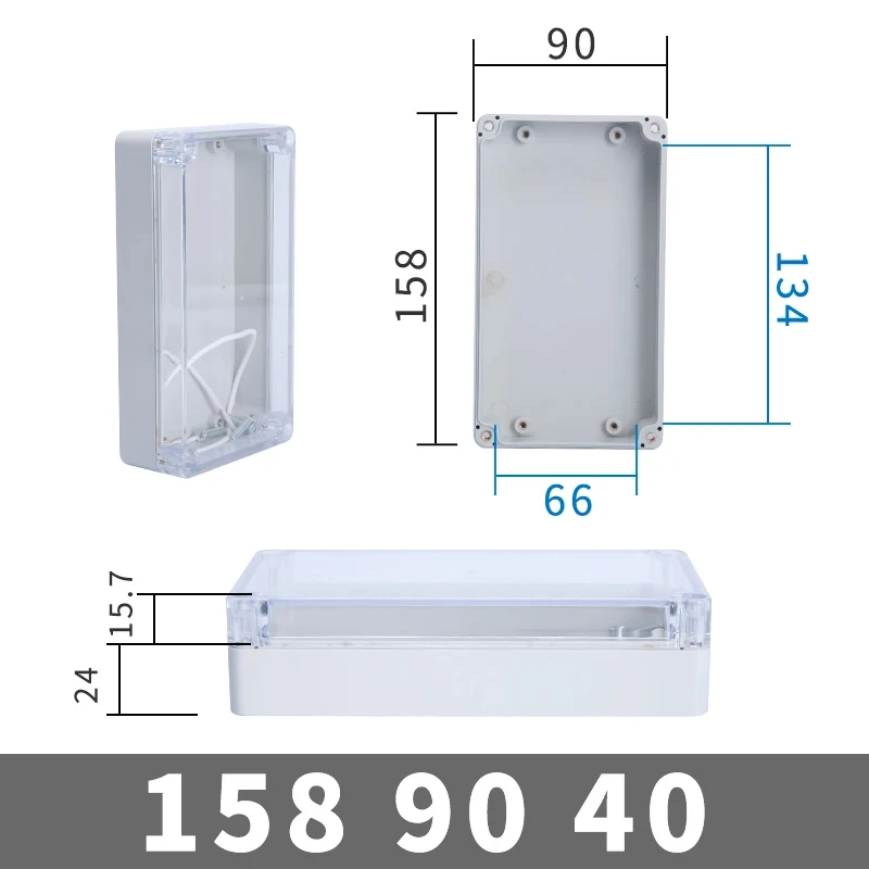 IP67 Kunststoff Transparent Box Wasserdichtes Gehäuse Elektronisches Projekt Außeninstrument Elektrische Projektbox Anschlussgehäuse