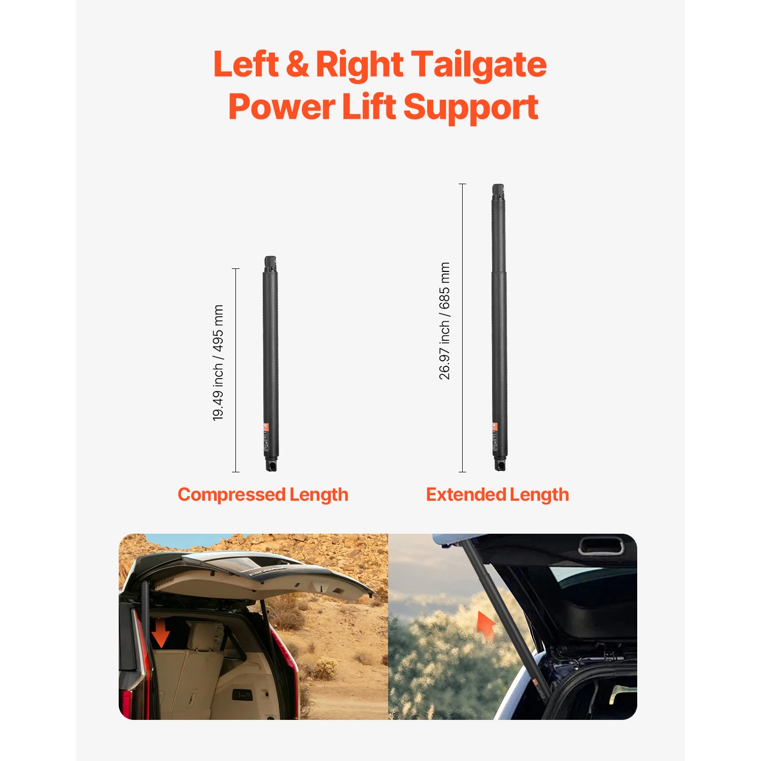 VEVOR Rear Left & Right Tailgate Power Lift Support, for 2015-2020 Cadillac Escalade ,Electric Tailgate Liftgate Hatch Replace