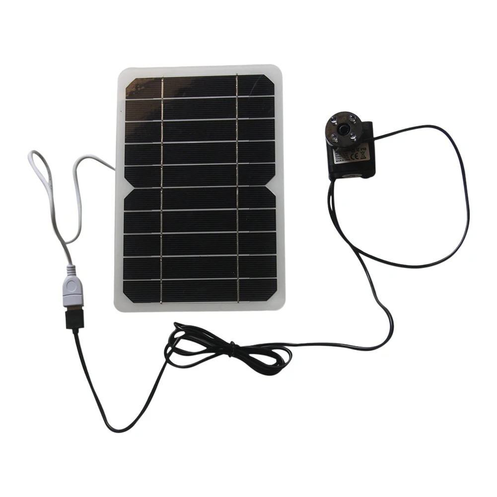 Dynamic Water Display Pump 5W Solar Powered Pump Bird Bath Decoration Dynamic Water Display Long-lasting Performance