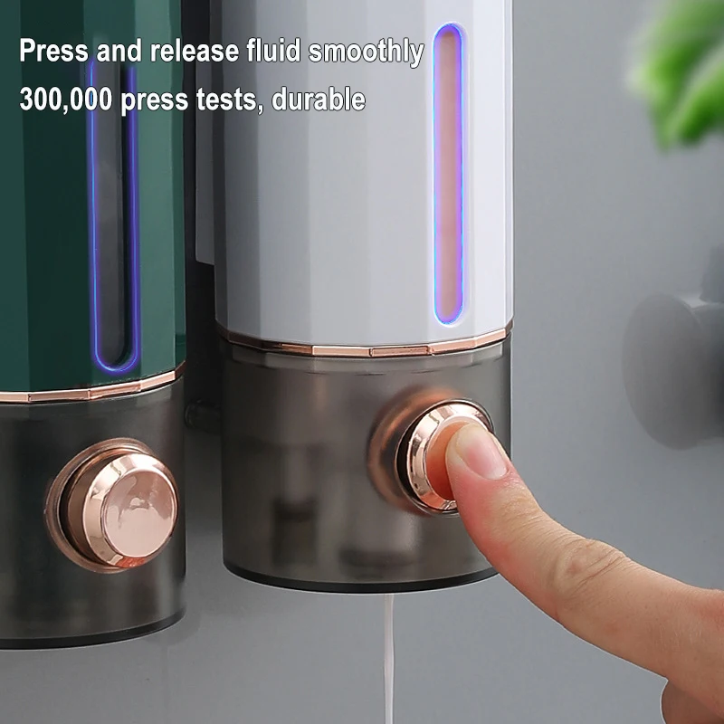 Manual Soap Dispenser Shower gel Shampoo Hand Sanitizer Liquid Containers Light Luxury Press-type Non-Perforating Soap Dispenser