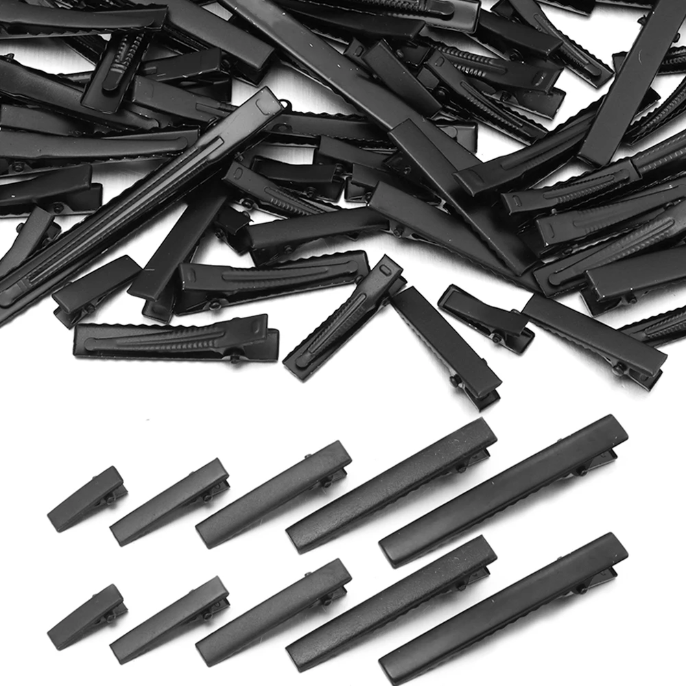 30-50 Stück Metall-Flachzangen-Haarspangen, Blanko-Haarnadel-Basen für DIY-Haarschmuck, Frisur-Werkzeuge für Damen