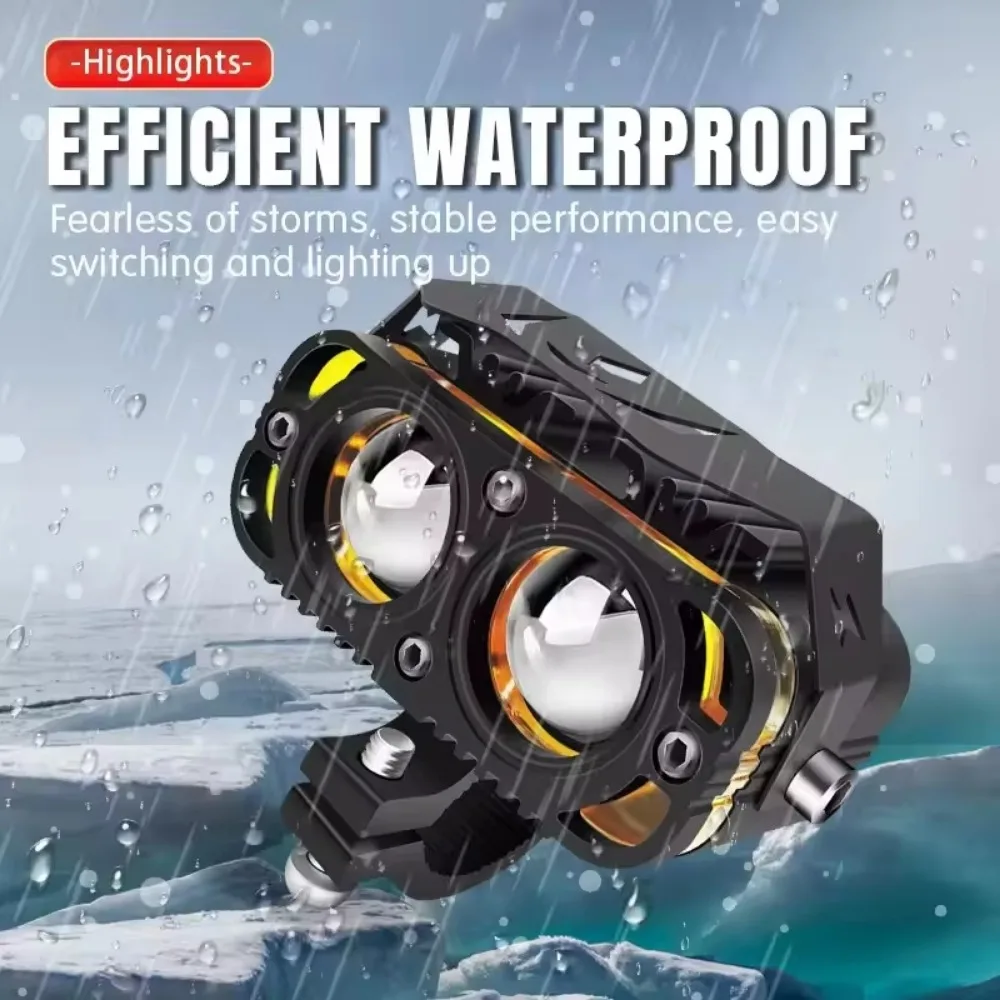 TCYATO Motorrad-Blitz-LED-Scheinwerfer für Moto, universeller Scheinwerfer, Nebelscheinwerfer, Lampe vorne, zusätzliche Scheinwerfer