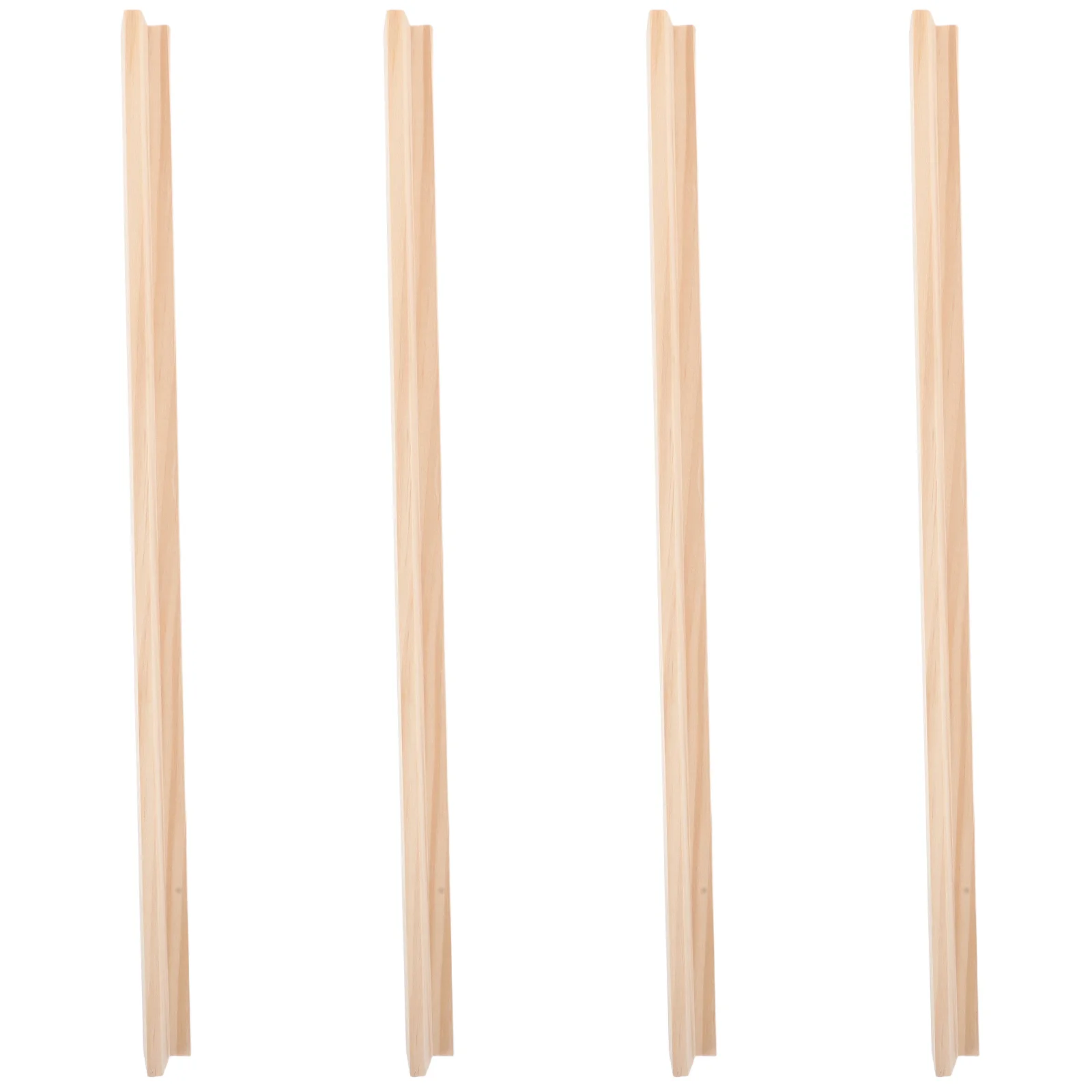 4pcs Wooden Domino Base Unfinished Tile Holder For Mexican Train Mahjong Game 36Cm Family Travel Kids Educational Use Single Row