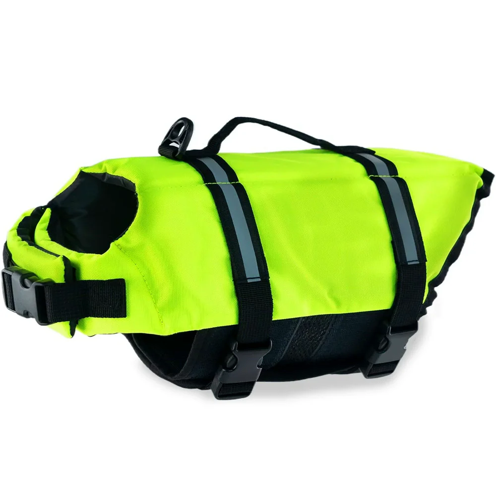 Dog Life Jacket Ripstop Reflective Pet Cats Swimming Vest with Buoyancy Durable Rescue Handle for Cat Small Medium Large Dogs view 4