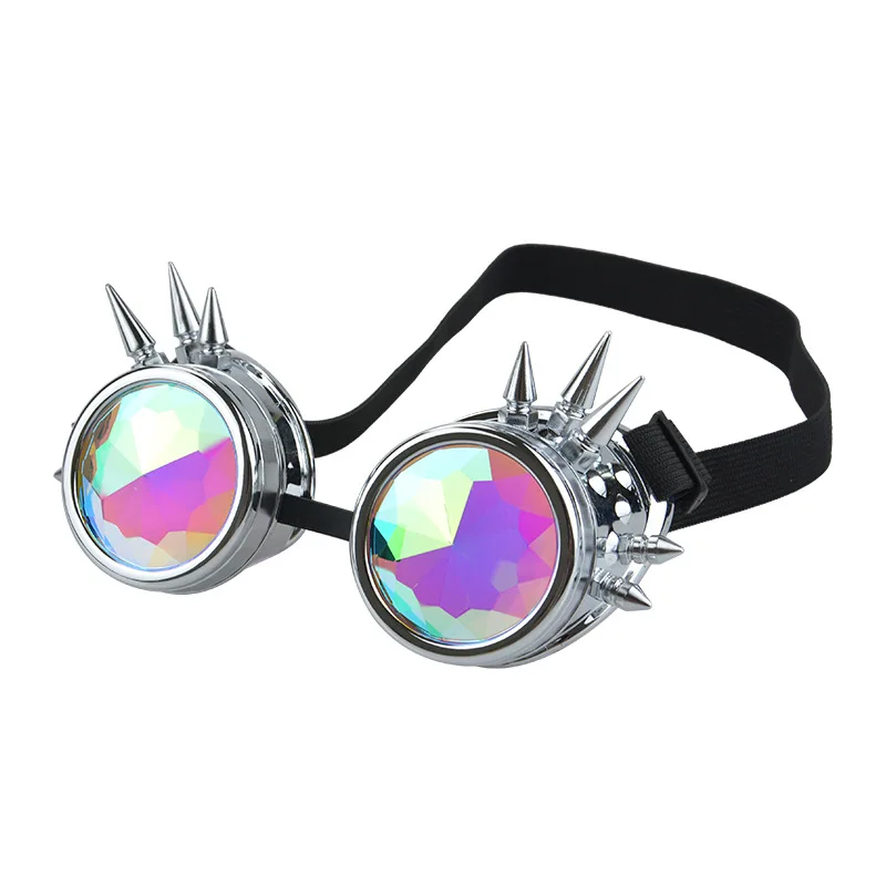 Steampunk Goggles Sunglasses Men Women Kaleidoscope Glasses Halloween Carnival Holographic Retro Party Cosplay Goggle Eyewear