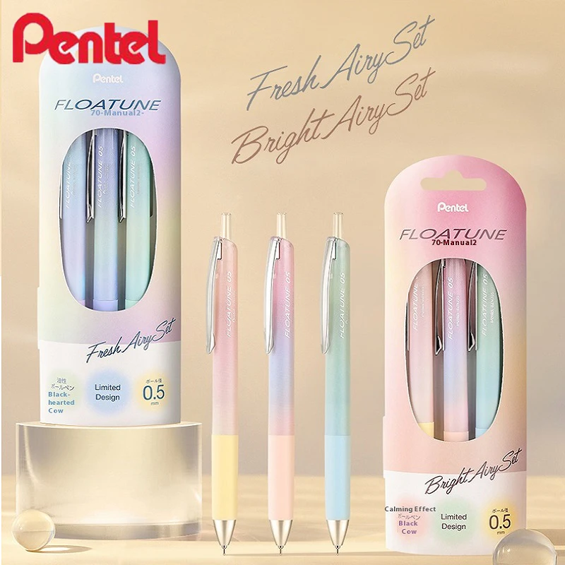 

Pentel FLOATUNE пастельная гелевая ручка с тонким наконечником 0,5 мм, легкий стержень-туман, устойчивые к размазыванию чернила, черная ручка, журнал, заметки, эстетические канцелярские принадлежности