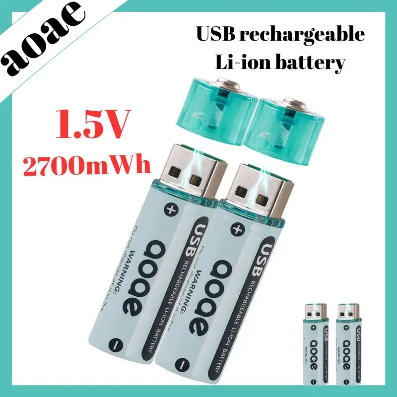 aa 2700mWh 1.5v rechargeable battery USB lithium battery for Remote Control Mouse Small Fan Electric Toy pilas 1 5v recargables