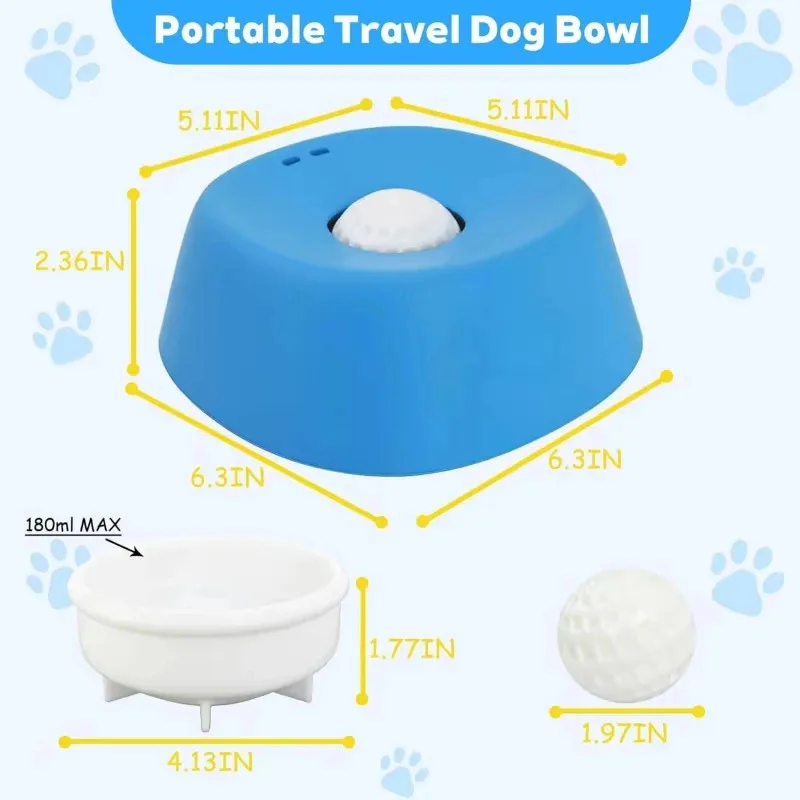 Slow Feeder Dog Bowl Non-Slip, Liquid Licking Mat for Healthy Eating, Anti-Choking Interactive Pet Slow Food Bowl image 5