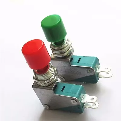 1PCS DS438-448 Small Self reset Inching Button Switch opening 12mm Single/Double knife Foot width 4.8mm/6.3mm DS438 DS448