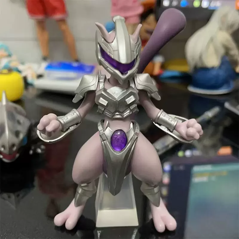 Pokemon Figure Mewtwo Anime Figure Steel Mewtwo Action Figurine Pvc Statue Model Collection 11cm Decorations Toys For Kid Gifts