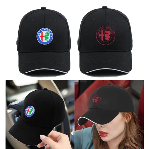 Car Baseball Cap Men Women Duck Tongue Cap Unisex Adjustable Outdoor Sun Hat For Alfa Romeo Giulietta 159 147 Stelvio Mito Valve