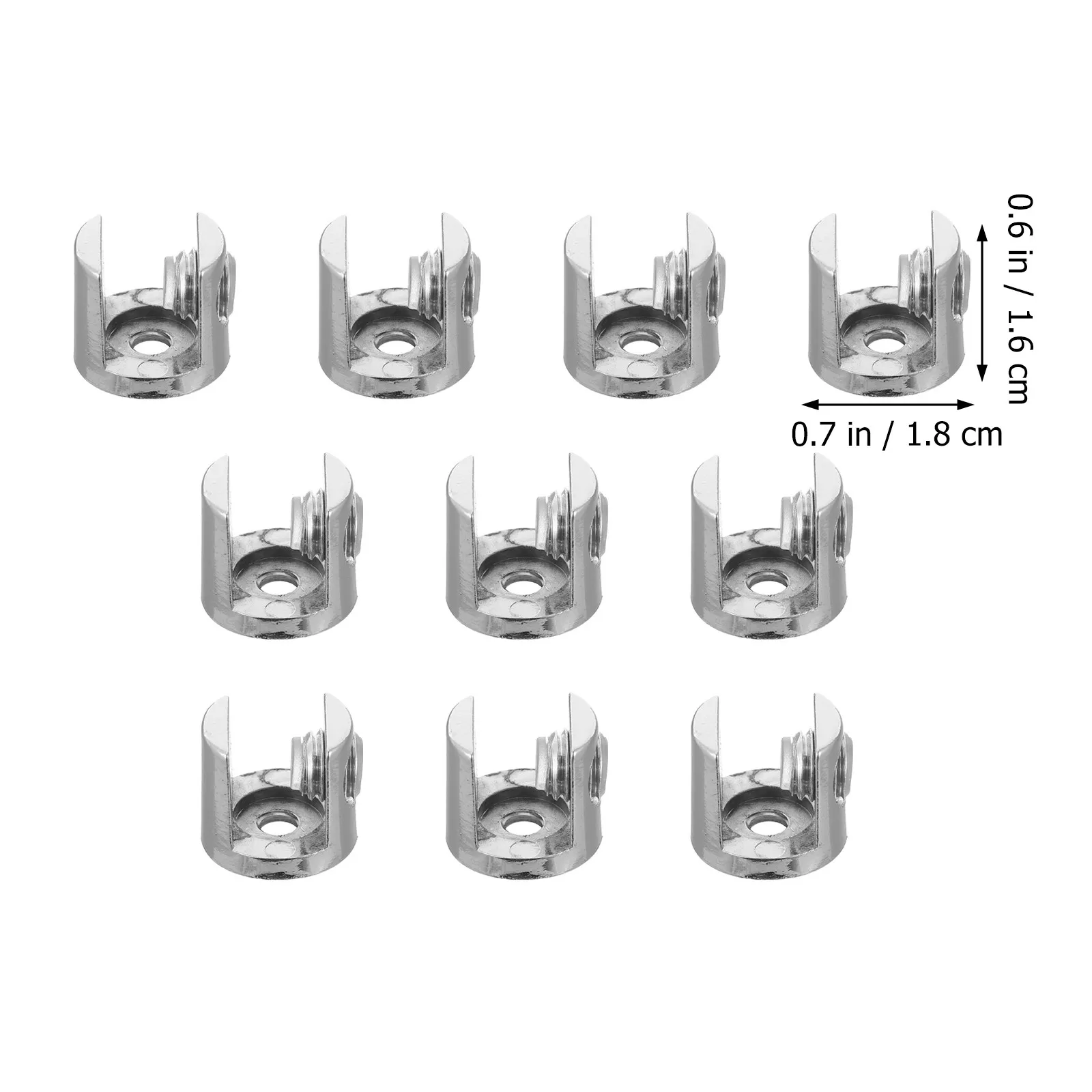 10Pcs Zinc Alloy Mirror Clips Polished Rustproof Waterproof Heat Resistant Adjustable Glass Holder for Bathroom Wall Mount