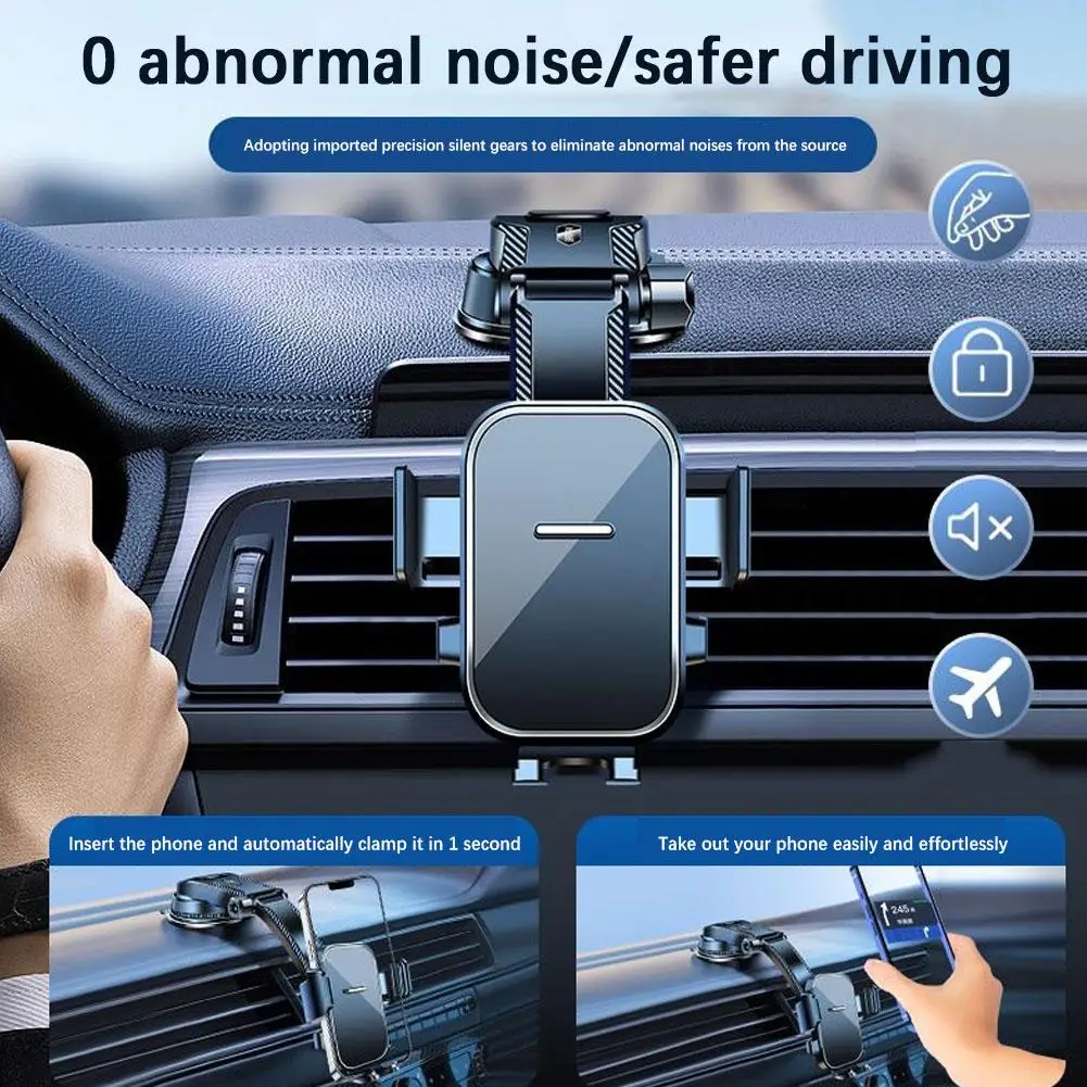 Support de téléphone de voiture à bras long, coussin de gel collant, support de carte Prada, support de navigation, support de cellule mobile pour G5x9