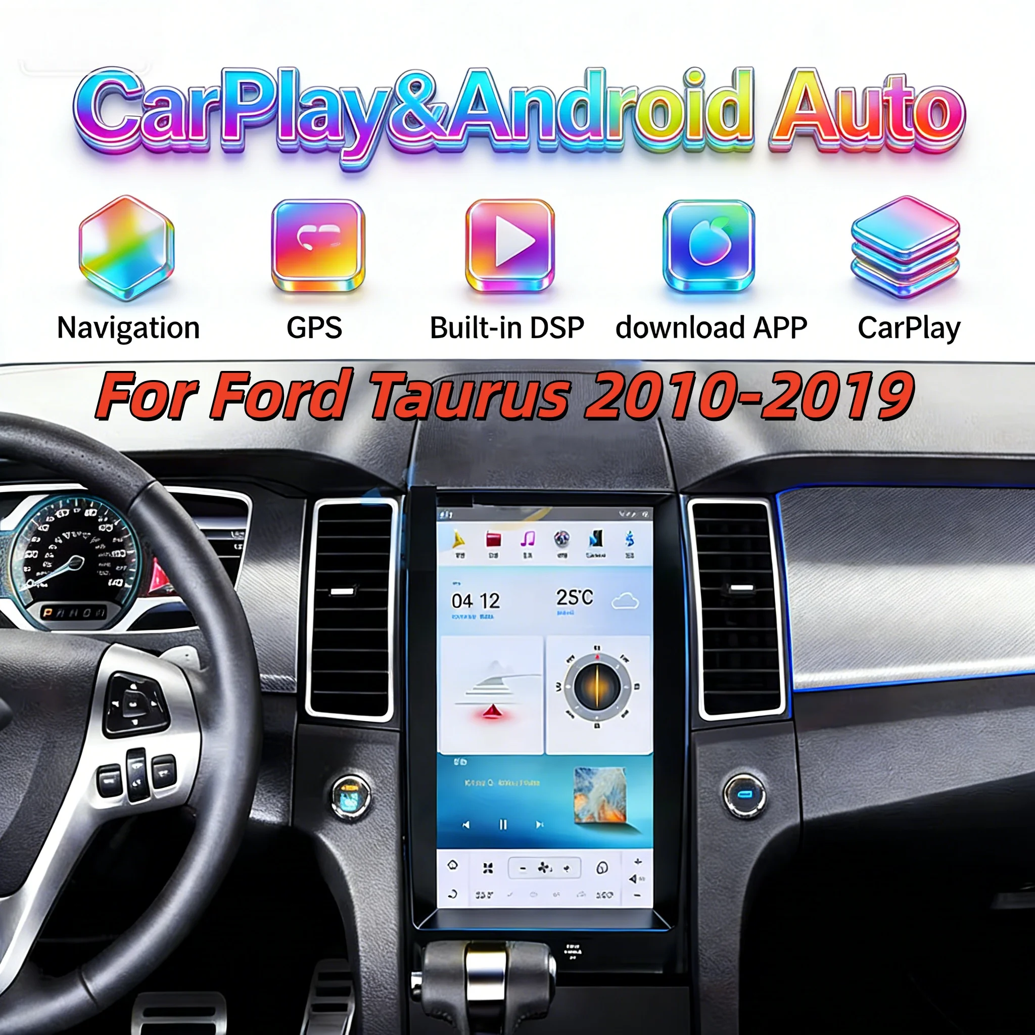 

Android беспроводной Carplay Auto для Ford Taurus 2010 2011 2012 2013 2014 2015 2016 2017 2018 2019 мультимедийный плеер 4G WiFi BT5.0