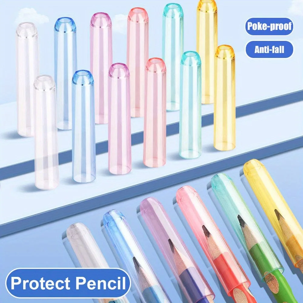 35pcs/set Pencil Nib Protective Cover, Pencil Protective Case Pencil Cap Pencil Extender Pen Tip Protector, Back To School