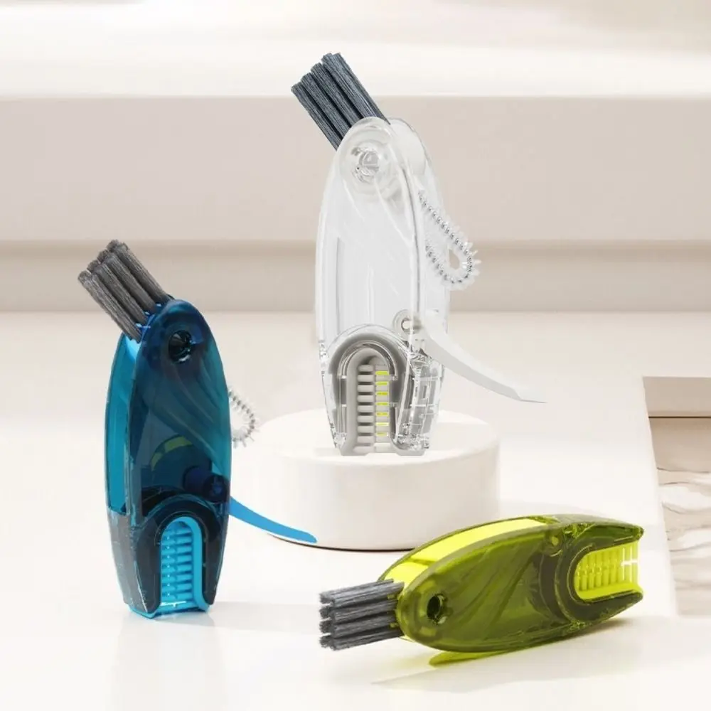 

Plastic 4 In 1 U-shaped Cleaning Brush Rotatable Handheld Bottle Brush Cleaner Foldable Reusable Cup Lid Cleaning Brush