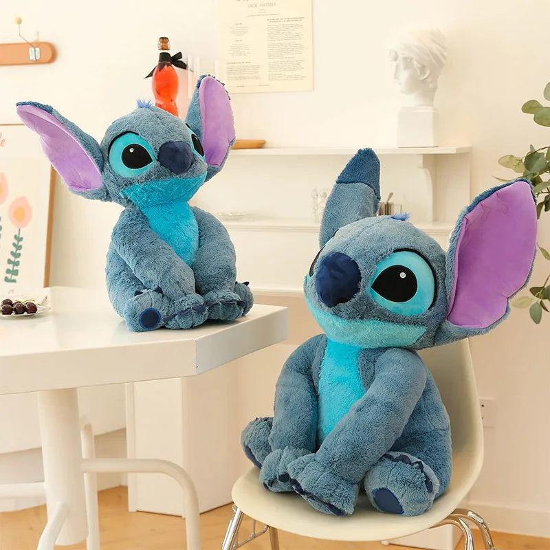 60cm Disney Stich Plüsch Spielzeug Puppe Anime Lilo & Stich Sitz stich Cartoon ausgestopfte Puppe Kinder tröstendes Kissen Kinder Geschenk